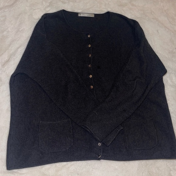 Mansted Sweaters - Women's Dark Grey Cardigan Sweater